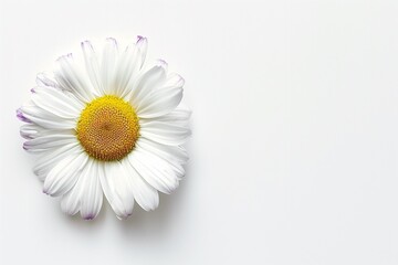 Obraz premium close up of one single daisy isolated on white background