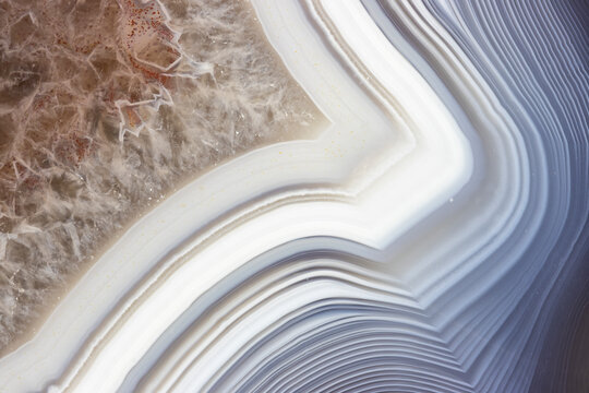 Banded Tizerine Agate, Closeup 