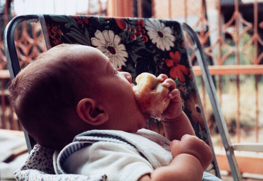 Eating an apple