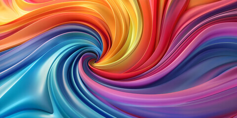 3d rendering of colorful abstract background in modern style, Colorful liquid flow - Ai Generated