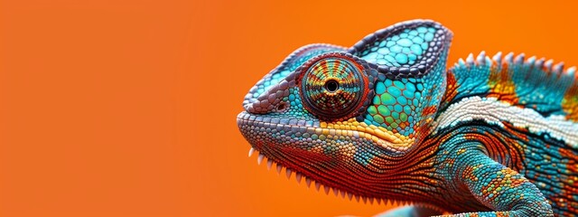close up of a chameleon - obrazy, fototapety, plakaty