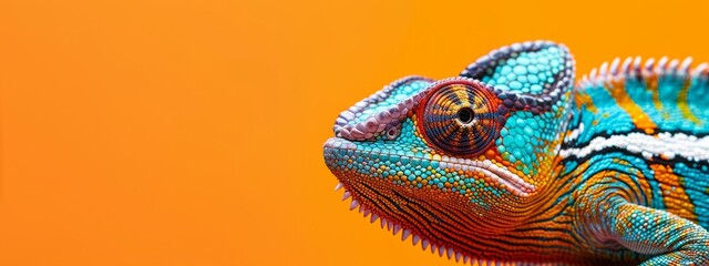 close up of a chameleon - obrazy, fototapety, plakaty