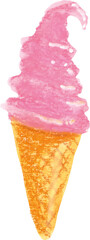 ice cream cone watercolor png