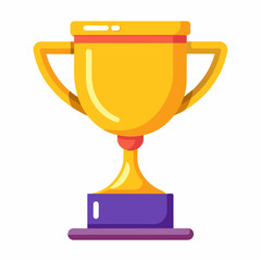 Trophy cup, award, vector icon in flat style