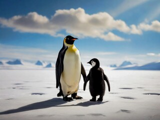 Obraz premium penguin on the beach