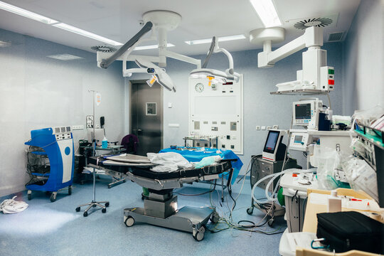 Modern operating room equipped with advanced medical technology