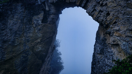natural stone arch rock arch in the forest