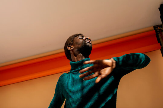 low angle modern portrait 