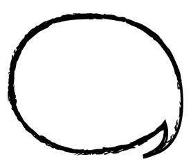 Speech bubble black color line