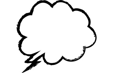 Speech bubble black color line