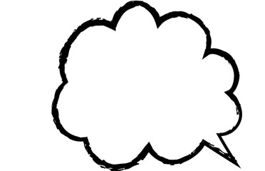 Speech bubble black color line