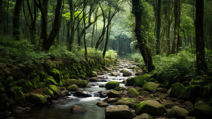 Obraz premium river in the forest.