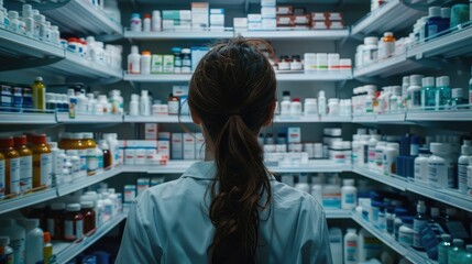 A pharmacist conducting medication therapy reviews, evaluating patient medication regimens for appropriateness, effectiveness, and safety, and recommending adjustments as needed. - obrazy, fototapety, plakaty
