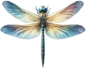 Enchanting Whimsical Wings: Delight in the Beauty of Watercolor Dragonflies - Perfect for Nature Lovers and Art Enthusiasts
