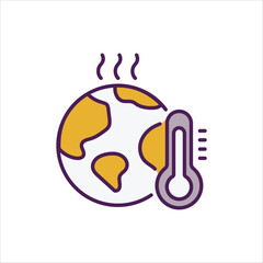 Global Warming Icon editable stock vector icon