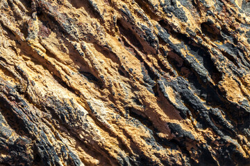 Corded lava close-up in Teide National Park