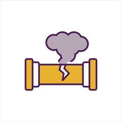 Gas Pipe Icon editable stock vector icon
