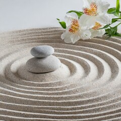 Fototapeta na wymiar zen garden with zen stones