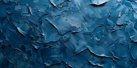 Blue oil paint texture, Abstract background for design with copy space - Ai Generated