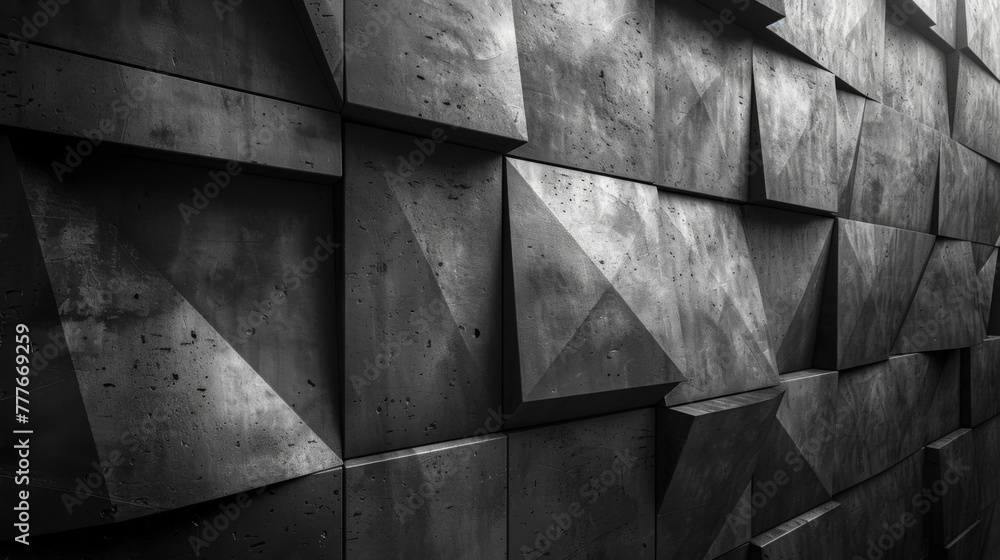Aufkleber black white dark gray abstract background. geometric pattern shape. line triangle polygon angle. gra