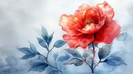 It is a beautiful watercolor flower.