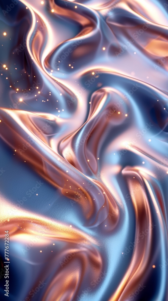 Poster elegant metallic gradient with curves generative ai
