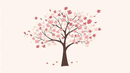 Fototapeta premium Serene Floss Silk Tree Blossom Illustration Generative AI