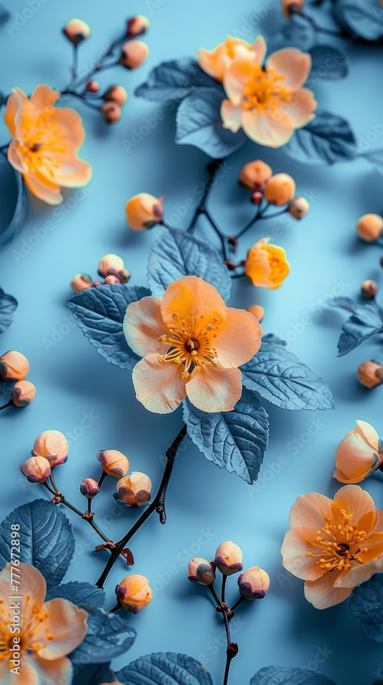 Poster vibrant spring welcome with minimalist design generative ai