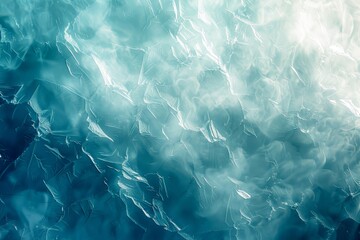 Close Up of Blue and White Frosted Glass Surface. Generative AI