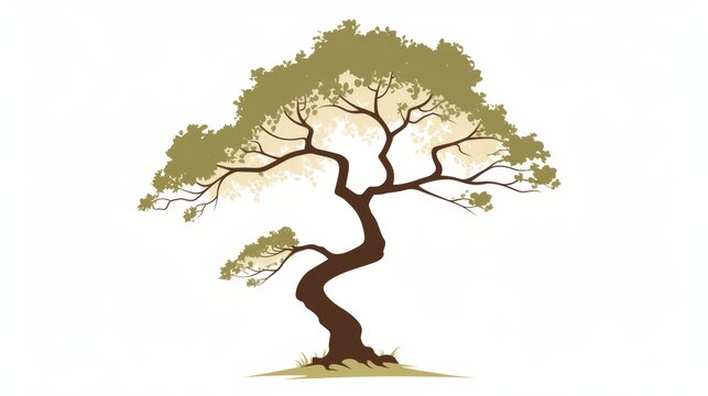 Minimal Koa Tree Affirmation Card Generative AI