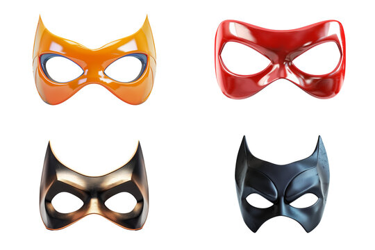 Superhero mask Isolated on Transparent Background, cut out. PNG