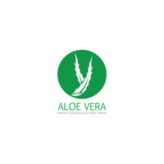 Aloe vera logo and symbol vector