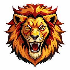 tiger, lion, vector, head, animal, tattoo, face, 