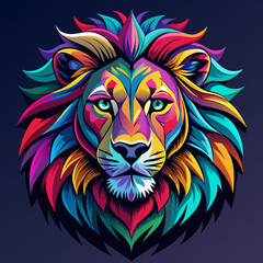 tiger, lion, vector, head, animal, tattoo, face, 