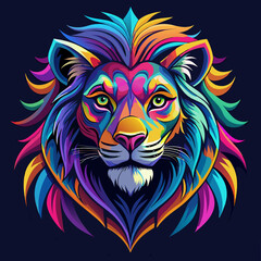 tiger, lion, vector, head, animal, tattoo, face, 