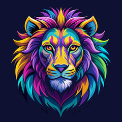 tiger, lion, vector, head, animal, tattoo, face, 