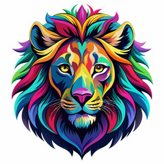 tiger, lion, vector, head, animal, tattoo, face, 