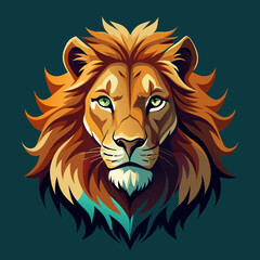 tiger, lion, vector, head, animal, tattoo, face, 