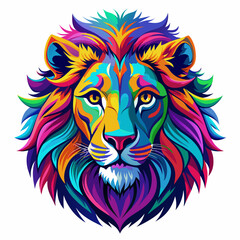 Fototapeta premium tiger, lion, vector, head, animal, tattoo, face, 