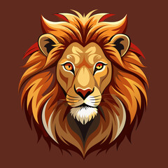 Obraz premium tiger, lion, vector, head, animal, tattoo, face, 