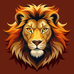 tiger, lion, vector, head, animal, tattoo, face, 