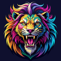 tiger, lion, vector, head, animal, tattoo, face, 