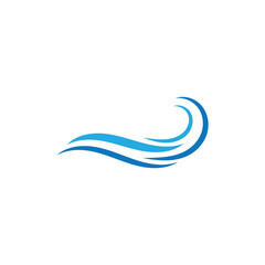 water wave icon vector illustration design logo