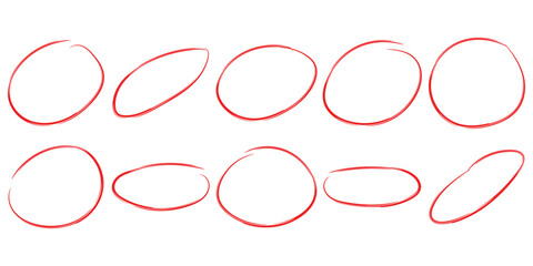 Red Circle Pointer - obrazy, fototapety, plakaty