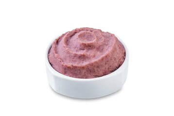 Sweet red bean paste, anko on a white isolated background
