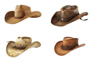 Cowboy hat Isolated on Transparent Background, cut out. PNG