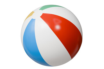 3d Summer Beach ball icon holiday vacation concept isolated on purple background. 3D Minimal Summer Beach ball colorful of vacation tourism. 3d rendering illustration.