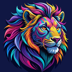 lion, head, tiger, animal, tattoo, vector, wild, cat, 