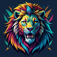 lion, head, tiger, animal, tattoo, vector, wild, cat, 