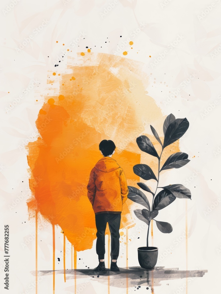 Poster affirmation card of self-trust cultivation practices generative ai